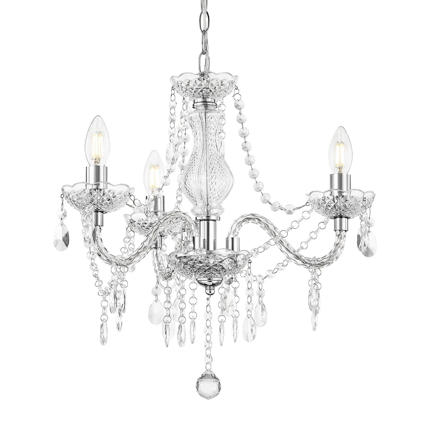 NATYSEAN Crystal Chandelier Modern Luxurious Light Candle Mini Pendant Lamp Ceiling Living Room Lighting for Dining Living Room Bedroom Hallway Entry